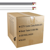 5 Star Cable 500 ft. RG59 Siamese CCTV Combo Coaxial Cable Black