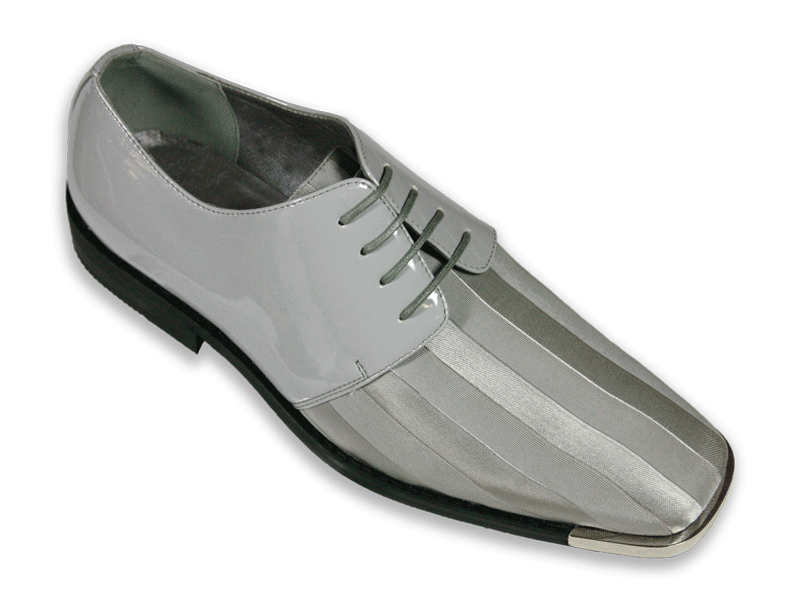 Men's Metal-Tip Satin Dress Shoes - Silver | Clergy Robes, Clerical ...