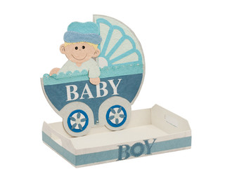 Boy Baby Shower Carriage Centerpiece