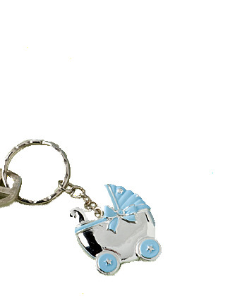 Blue Baby Carriage Key Chains