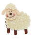Sheep Embellishment Made of Felt Brown and Beige