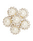 Pearl Embellishment set in 5 Imitation Pearls Surrounded with 60 mini Rhinestones