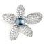 Hammered Nickel Plated Flower Center Grey imitation Pearl