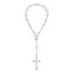 Rosary Cross Bracelet Acrylic Pink Beads