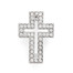 Rhinestone Cross Bracelet Silver Plated