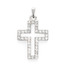 Rhinestone Cross Pendant Bracelet Silver Plated