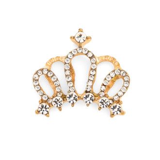 Flat Bed Crown with Rhinestones