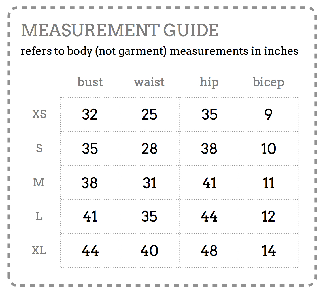 Top Measurement Chart