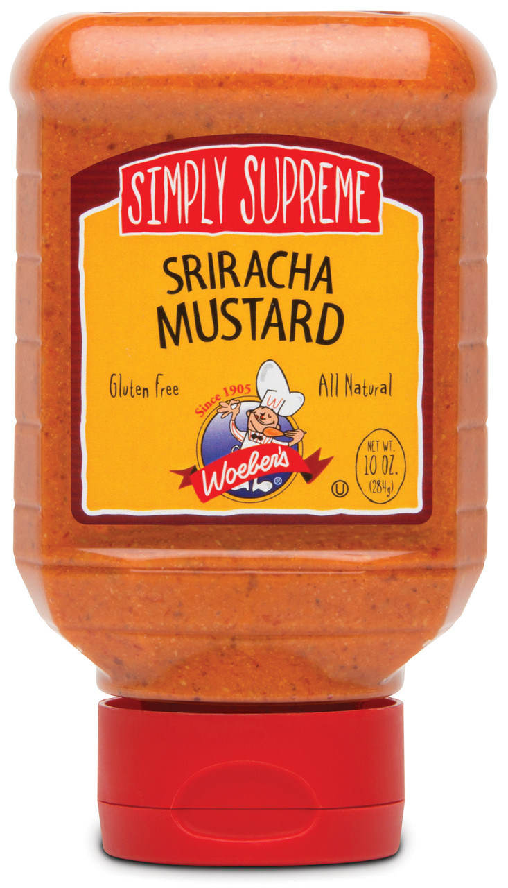 Simply Supreme Sriracha Mustard - 10oz. - Woeber Mustard Online Store