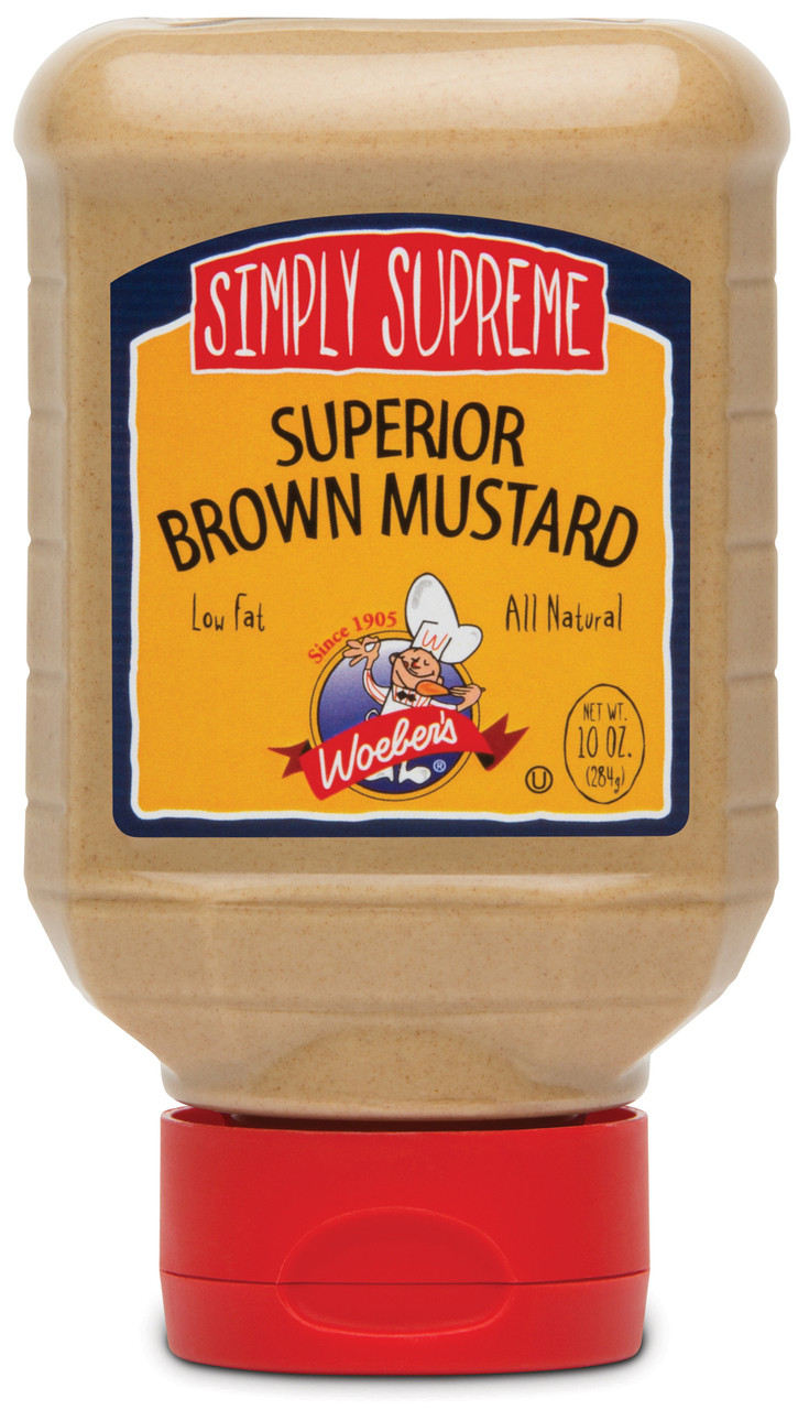 Simply Supreme Superior Brown Mustard - 10oz. - Woeber Mustard