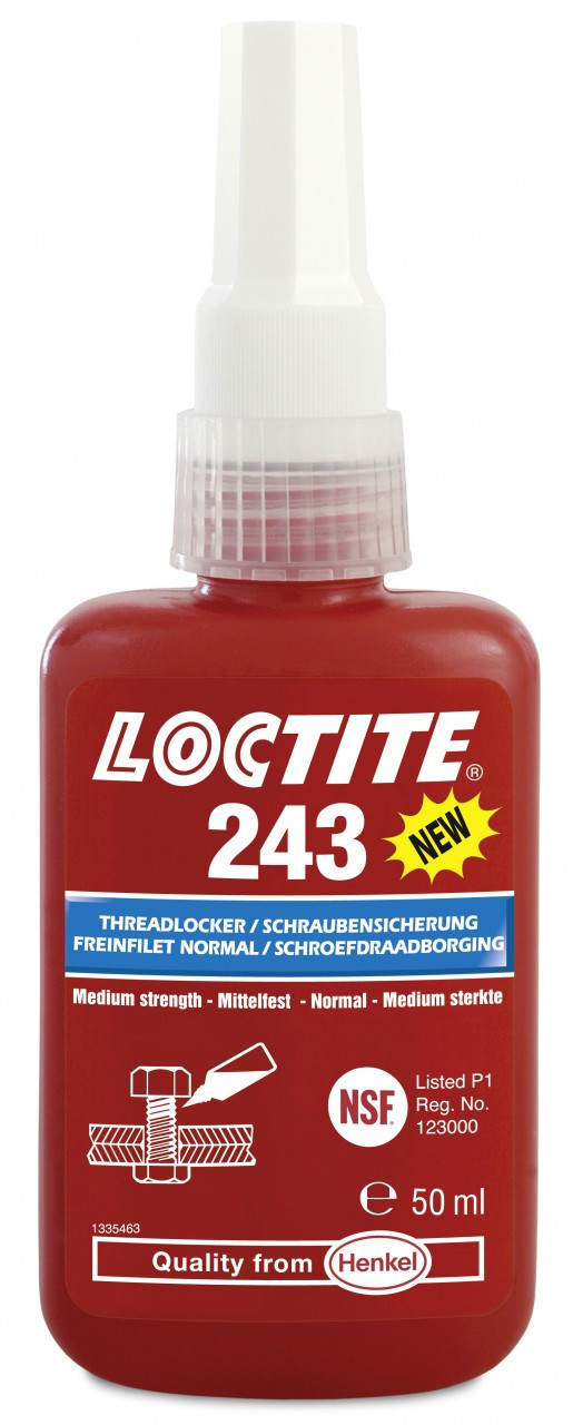 Loctite 243 Blue Medium Strength Primerless Threadlocker, 50 ml. The Sealant and Adhesive Source