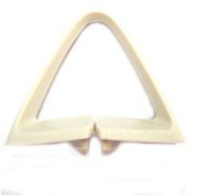 1976 - 1981 CAMARO TRANS AM SEAT BELT GUIDE TRIANGLE WHITE / OYSTER