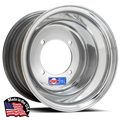 Blue Label atv wheels by DWT 10x5 with a 2+3 offset and a 4/156 bolt pattern are spun polished Aluminum at Recreation Tires rectires.com