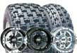 ITP Hole Shot ATV Tire Kit 22-7-10 XCR HOLE SHOT ITP tires on 10X5 - 2+3 - 4/144 - ITP T9 Pro Wheels