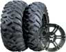 ITP TerraCross ATV Tire Kit 26-11R-14 TERRACROSS R/T tires on 14x8 4/110 3+5 ITP SS212 Black Wheels,.