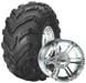 GBC Dirt Devil ATV Tire Kit 26-10-12XT 6Ply DIRT DEVIL GBC tires on 12 X 7 4/110 2+5 ITP SS212 Chrome Wheels,.