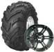 GBC Dirt Devil ATV Tire Kit AT25-8-12 6Ply DIRT DEVIL GBC tires on 12X7 4/156 4+3 ITP F/R SS108 Black Wheels.*