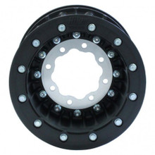 Hiper Technologies 9x8 carbon Fiber atv wheel with both 4/110 and 4/115 bolt pattern and a 4+4 offset at Recreation Tires rectires.com