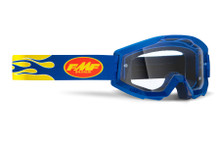 FMF Powercore goggle Navy Flame with clear lens at Recreation TIres rectires.com