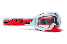 FMF PowerBomb goggle Rocket White with clear lens at Recreation Tires rectires.com