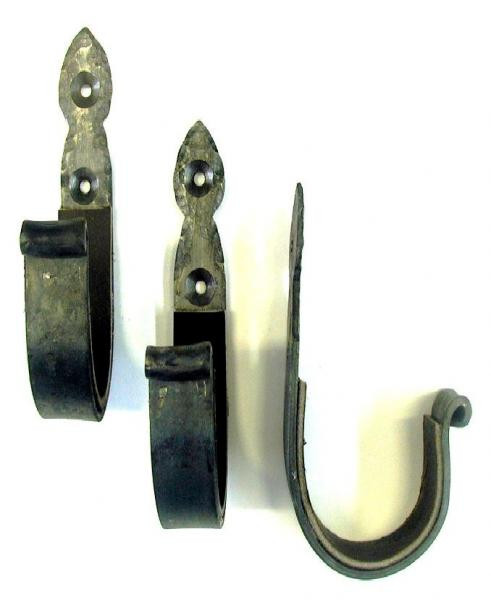 Hand top Forged Gun Hooks, Frontier Style, Set of 2