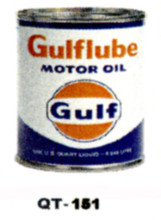 Gulf Gulflube 2 Motor Oil Cans - Quantity Of Six Cans