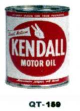 Kendall Motor Oil Cans - Quantity Of Six Cans