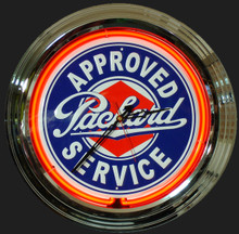 Packard Approved Service Neon Clock