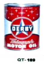 Derby Motor Oil Cans - Quantity Of Six Cans