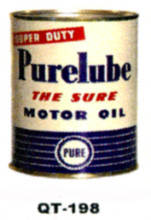 Pure Purelube Motor Oil Cans - Quantity Of Six Cans