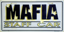 Mafia Staff Car License Plate