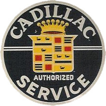 Cadillac Authorized Service  Round Sign