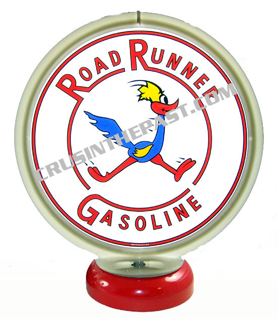 Road Runner Gasoline Gas Pump Globe Desk Lamp Crusin The Past