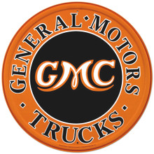GMC Trucks Round Tin Sign