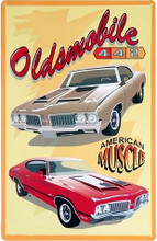 Oldsmobile 442 "American Muscle" Tin Sign