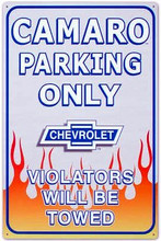 Camaro Parking Only Tin Sign