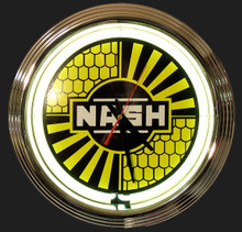 Nash Automobile Neon Clock