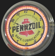 Pennzoil Oil Neon Clock