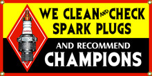Champion Spark Plugs Cleaned Wall Banner