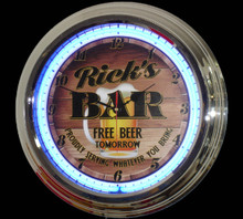 Personalized Bar Beer Neon Clock