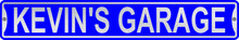 Kevin's Garage 3 Foot X 6 Inch Street Sign