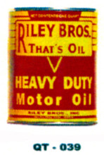 Riley Bros Motor Oil Cans - Quantity Of Six Cans