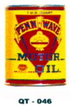 Penn Wave Motor Oil Cans - Quantity Of Six Cans