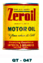 Zeroil Motor Oil Cans - Quantity Of Six Cans
