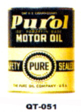 Pure Purol Motor Oil Cans - Quantity Of Six Cans