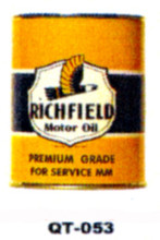 Richfield Premium Motor Oil Cans - Quantity Of Six Cans