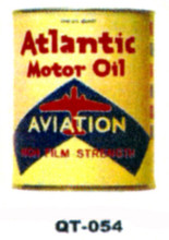 Atlantic Aviation Motor Oil Cans - Quantity Of Six Cans
