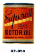 Superoil Motor Oil Cans - Quantity Of Six Cans