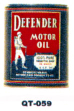 Defender Oil Motor Oil Cans - Quantity Of Six Cans