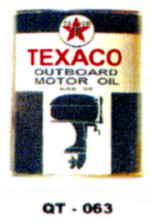 Texaco Outboard Motor Oil Cans - Quantity Of Six Cans